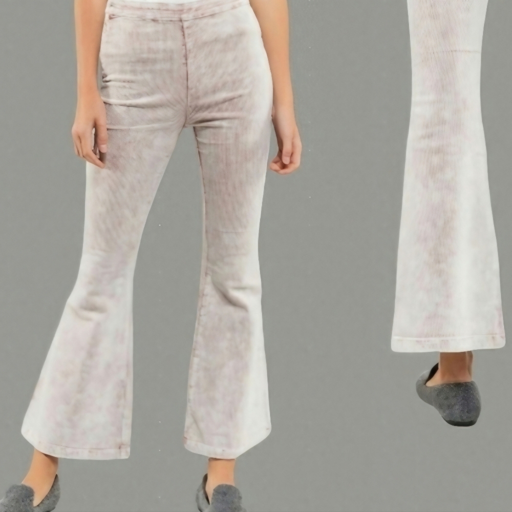 POL Vintage Fit & Flare Corduroy Pants- In A Soft Pink